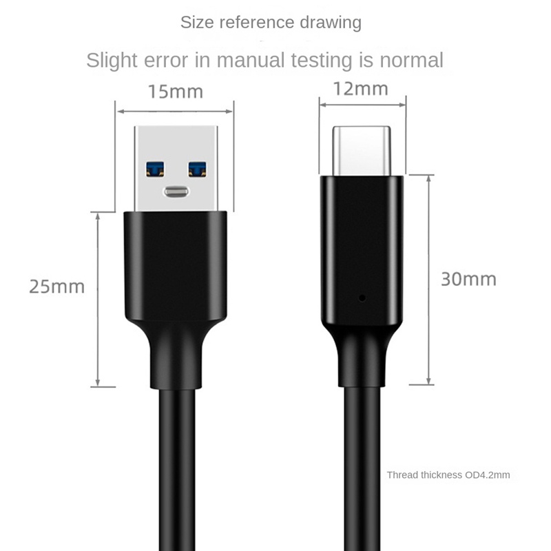 Dây Cáp Sạc Nhanh USB 3.2 10Gbps Type C SSD 60W 3A 3.0 Dài 1M