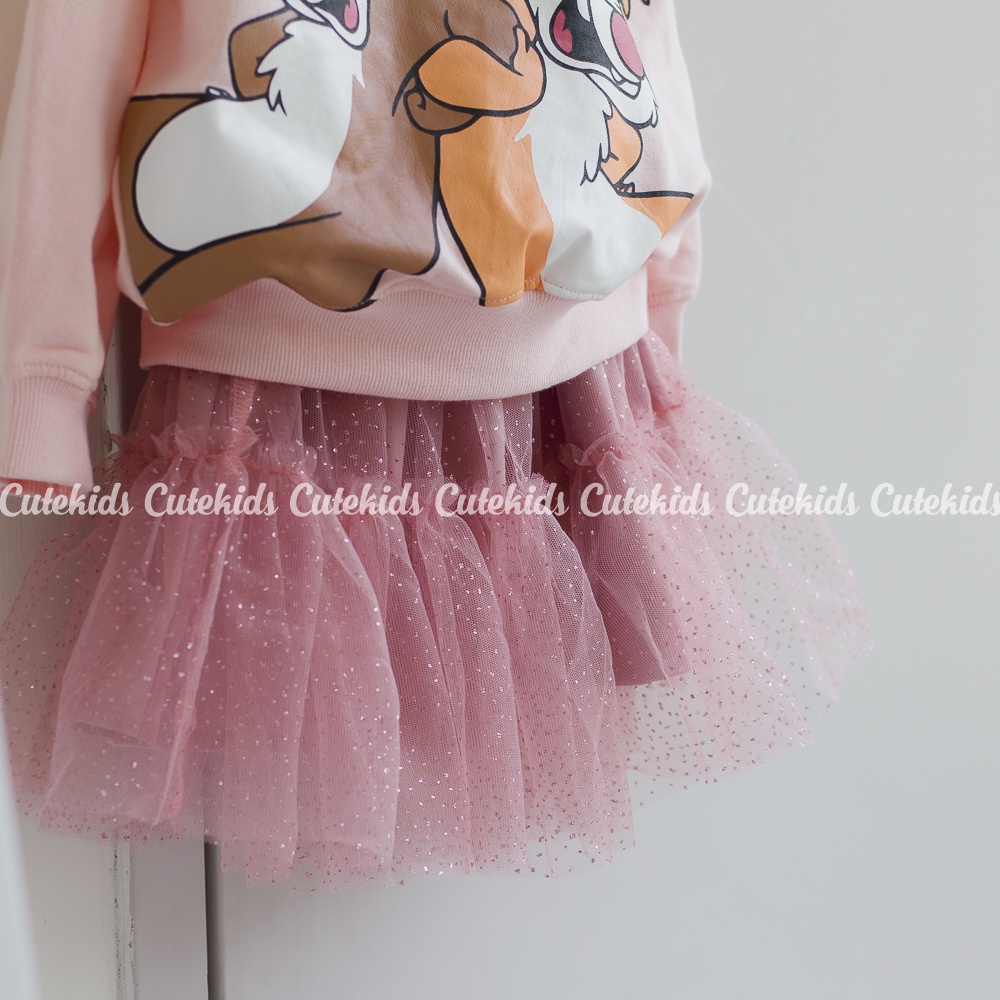 Set áo Sweater và Chân Váy tutu lưng thun