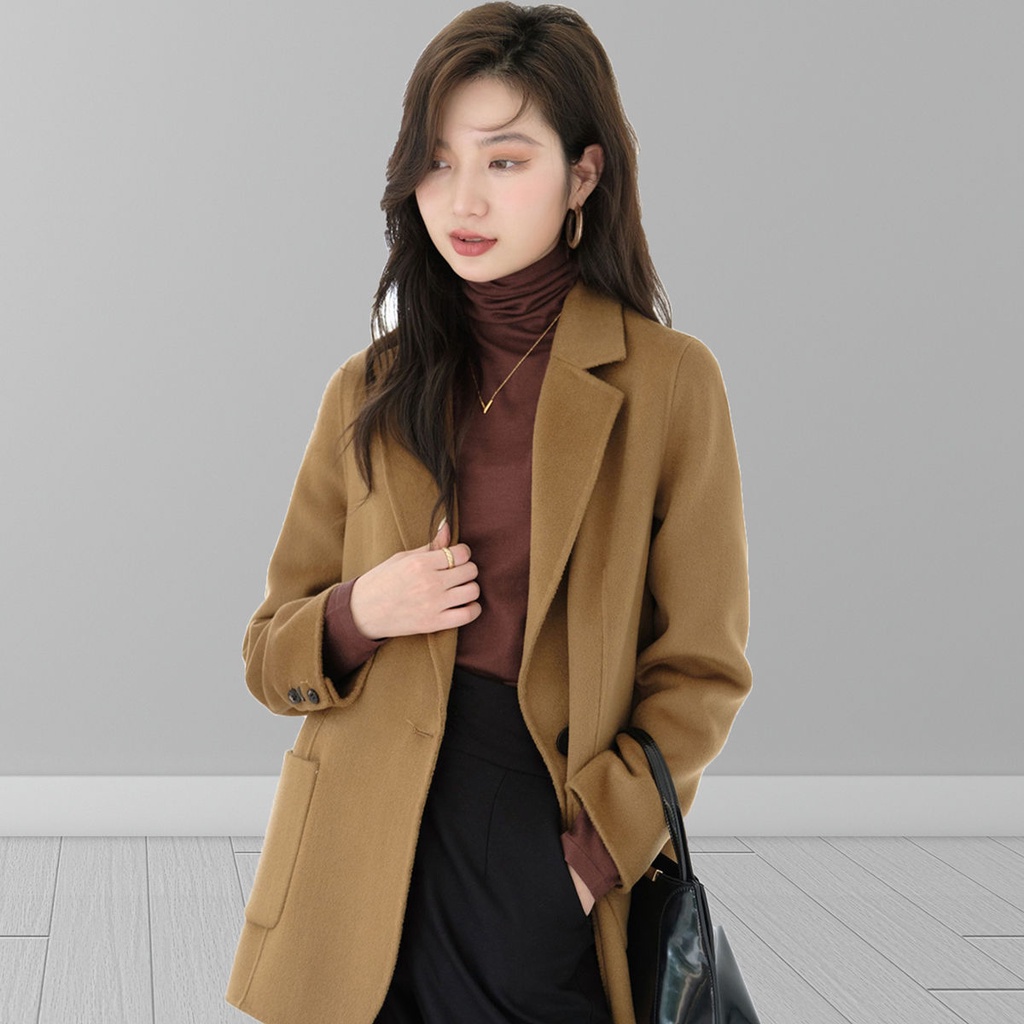 Áo Khoác Len Cao Cấp Dáng Ôm Ngắn Thời Trang Thu Đông 2022 Dành Cho Nữ