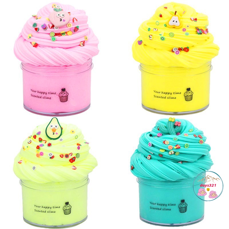 Slime Bơ Pastel/ Butter Slime Màu Xanh Mềm Mịn/ 200ml/ Charm Trang Trí/ Làm Quà Tặng Cho Bé