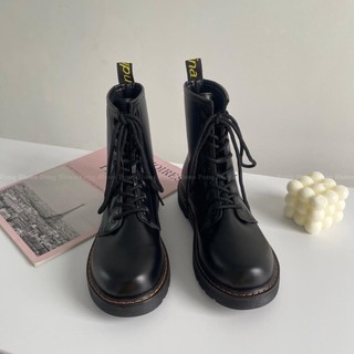 Bốt Đen Martin PongShoes cao cổ Phong Cách Vintage - FULL BOX - Mã 1517