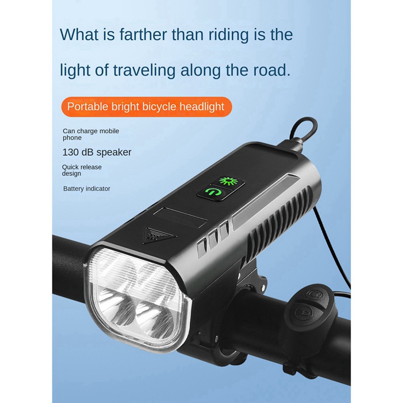 1 Bộ Đèn Pha Xe Đạp, Chất Liệu Hợp Kim Nhôm, Chống Thấm Nước