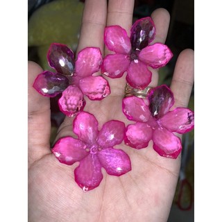 pha lê hoa mai, đào 5 cánh đúc(100 gram)