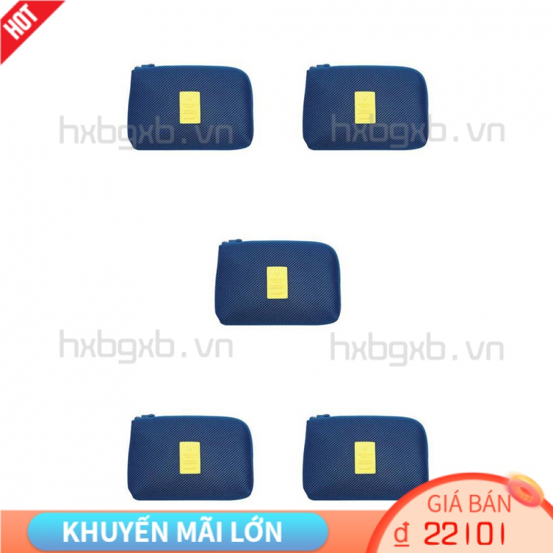 Túi Đựng Pin Sạc Dự Phòng 1 / 2 / 3 / 5 Có Khóa Kéo Màu Vàng Dành Cho Nam Nữ