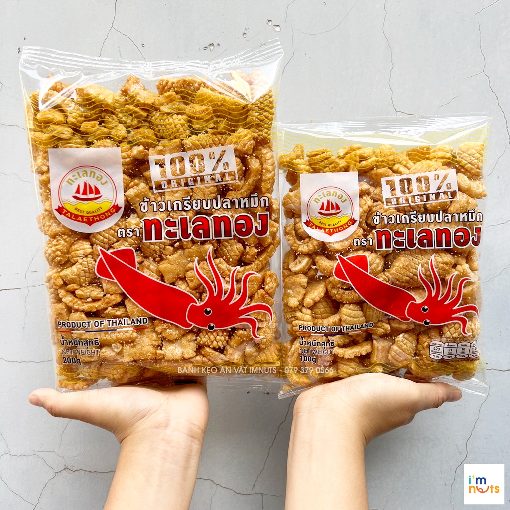 Bánh snack mực Talaethong Thái Lan vị truyền thống và rong biển