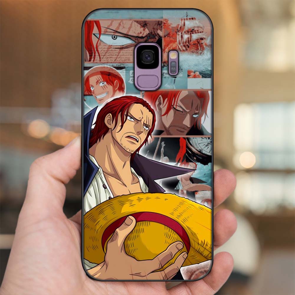 Ốp lưng Samsung S9 viền đen in hình Shanks One Piece Đảo Hải Tặc