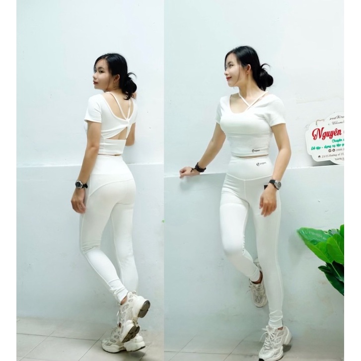 Set đồ tập yoga-gym LQ010  dày dặn, co giãn 4chiều, thấm hút mồ hôi