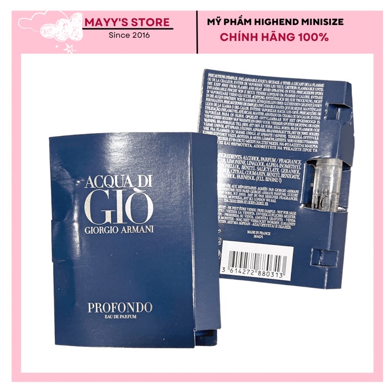 Vial Nước Hoa Nam Acqua Di Giò Xanh Profondo