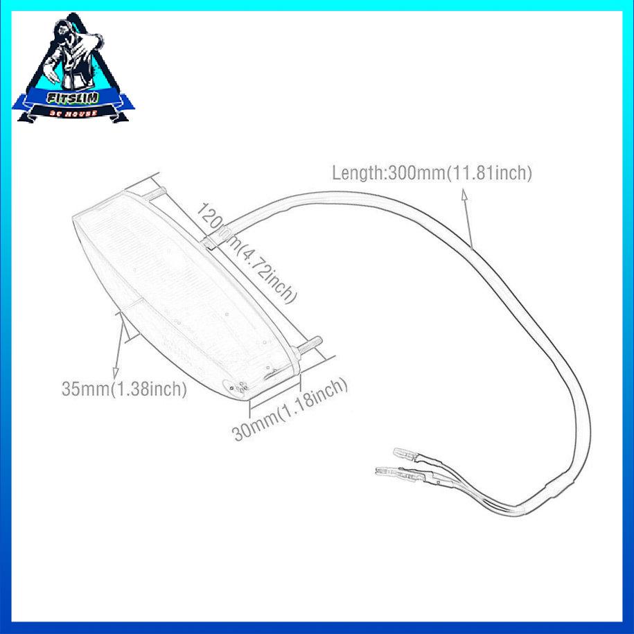 [Fit] Đèn hậu xe máy Kc661 báo phanh [S/1]