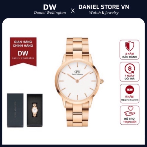 0 Đồng hồ Nam Nữ Daniel Welington Iconic Link dây vàng mặt trắng - DanielStoreVn 0