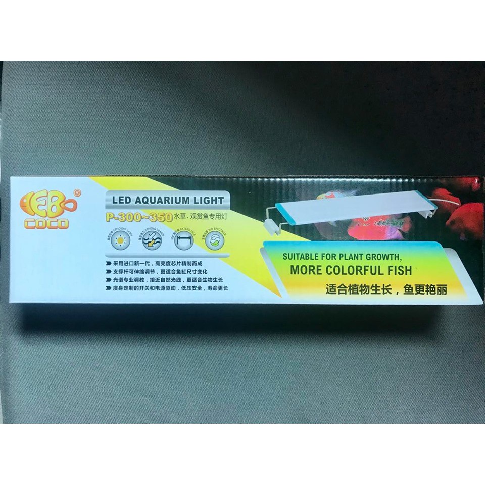 Đèn LED máng COCO ánh sáng RGB  dùng bể 30-60cm dành cho bể cá, bể thủy sinh
