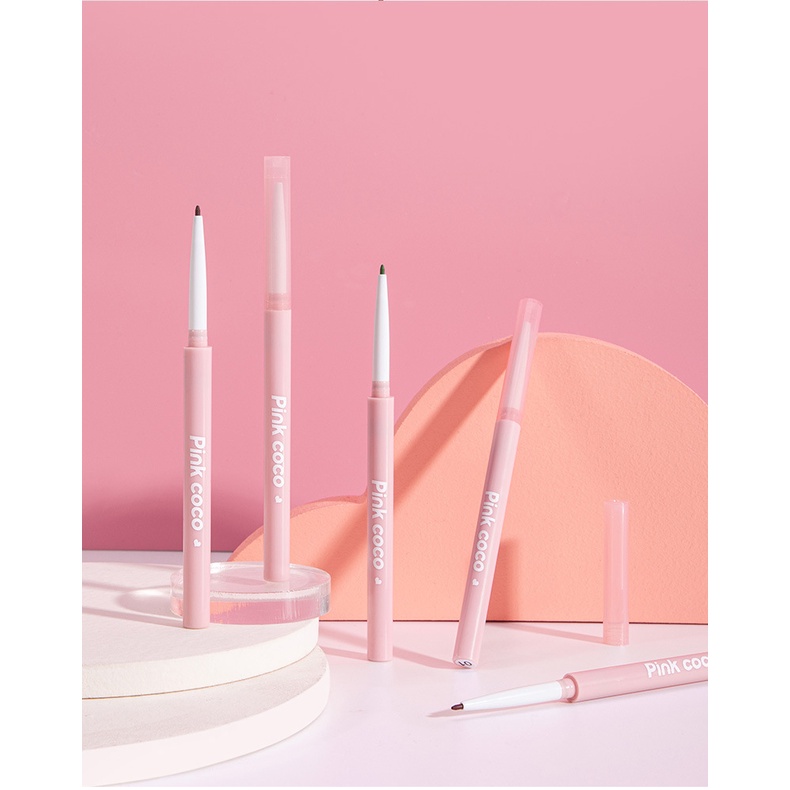 Chì kẻ mắt siêu lì Pinkcoco chống nước bền màu không lem vỏ hồng