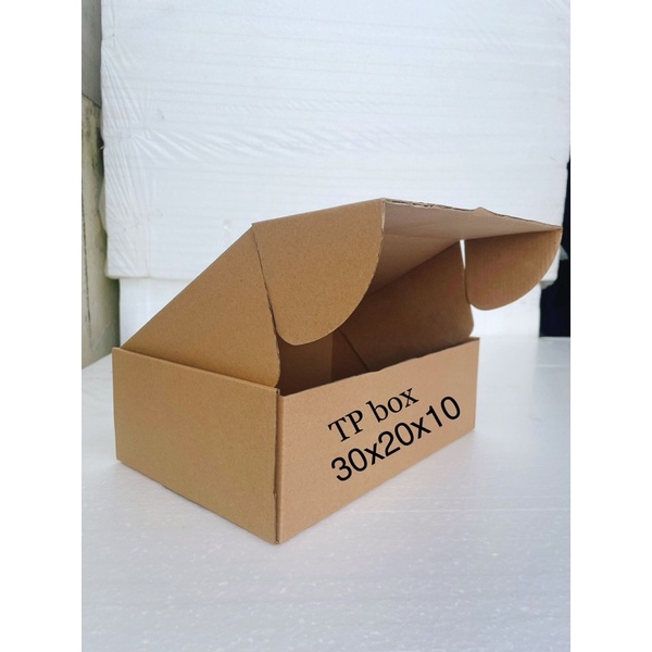 Hộp giấy carton nắp gài size 30x20x10 - Bộ 10 hộp đóng gói hàng