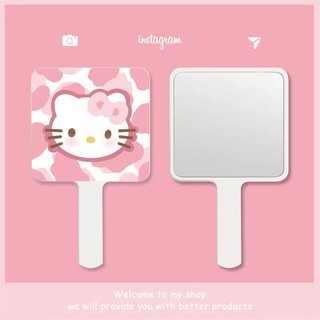 Gương Trang Điểm Cầm Tay Nhỏ Gọn Hình Hello Kitty Màu Hồng