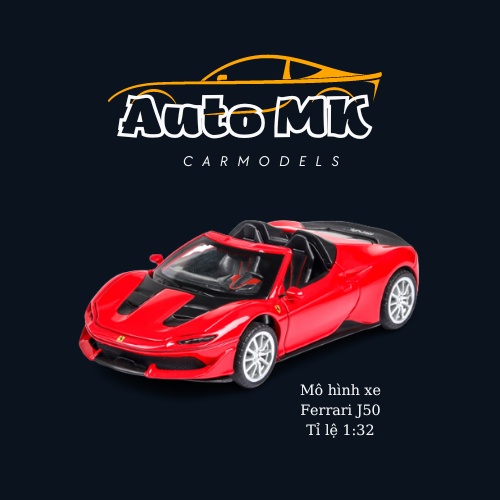 Mô hình siêu xe FERRARI J50 mui trần tỉ lệ 1:32