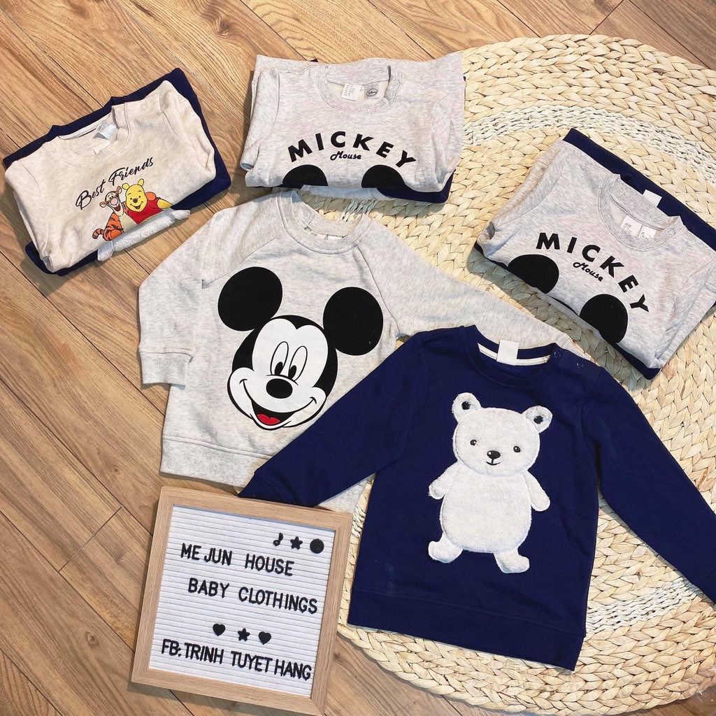 Áo nỉ bông HM có cúc cài bé trai