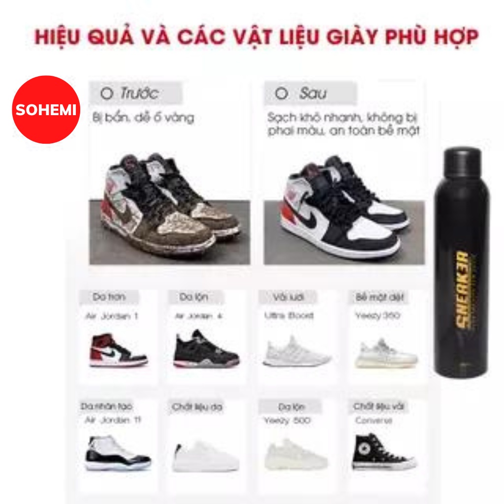 Chai vệ sinh làm sạch giày sneaker chuyên sâu