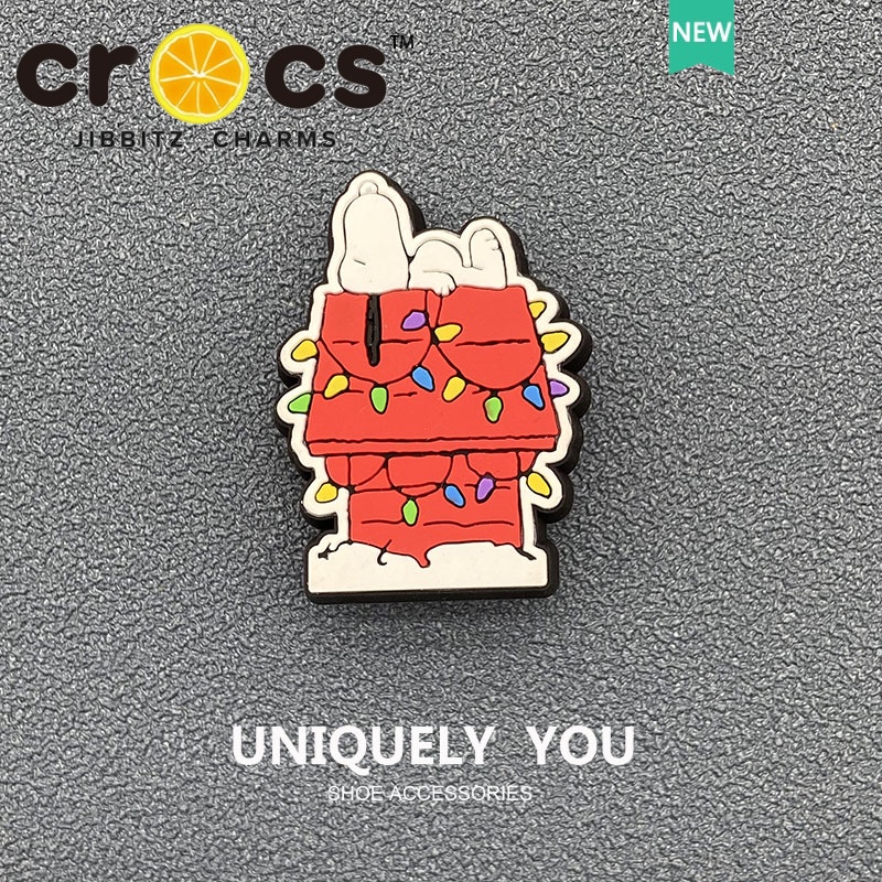 Crocs Phụ Kiện Trang Trí Giáng Sinh Hình Chú Chó Snoopy Dễ Thương charms