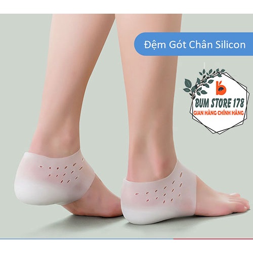 Vớ Tất Độn Tăng Chiều Cao, Cặp Silicon Lót Gót Giày Tăng Chiều Cao Có Đệm Khí, Đệm Gót Chân Tăng 2,5Cm, 3,5Cm, 4,5Cm