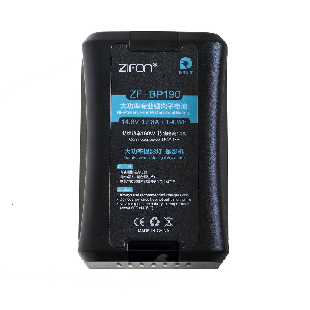 Pin V- Mount ZiFon ZF- BP190  công suất lớn, chuyên dùng cho Máy quay phim chuyên nghiệp, Đèn LED công suất cao