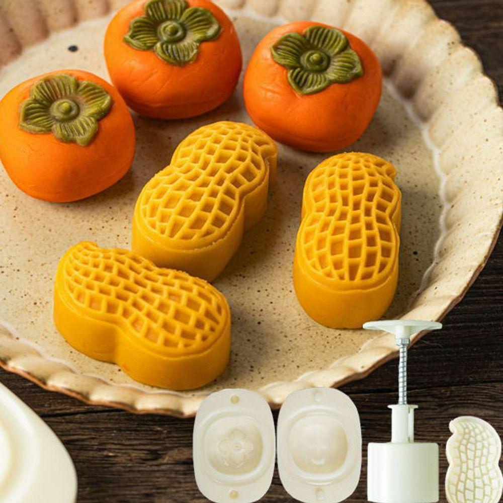 Khuôn Làm Bánh Trung Thu Dạng Nhấn Hình Hạt Đậu Phộng