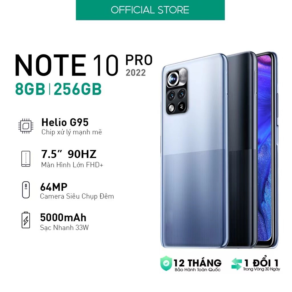 2022 Điện thoại Note10 Pro (12GB/512GB) - Hàng chính hãng - Bộ nhớ khủng 7.5 inch smart phone 5G Trò chơi của Google COD