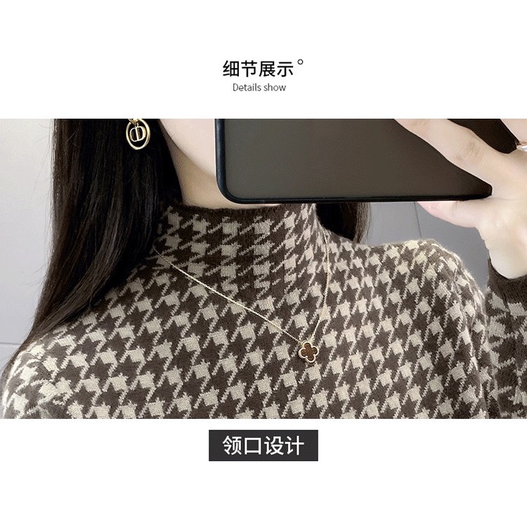 Áo Sweater Lông Cừu Dày Dặn Ấm Áp Thời Trang Mùa Thu Đông Cho Nữ