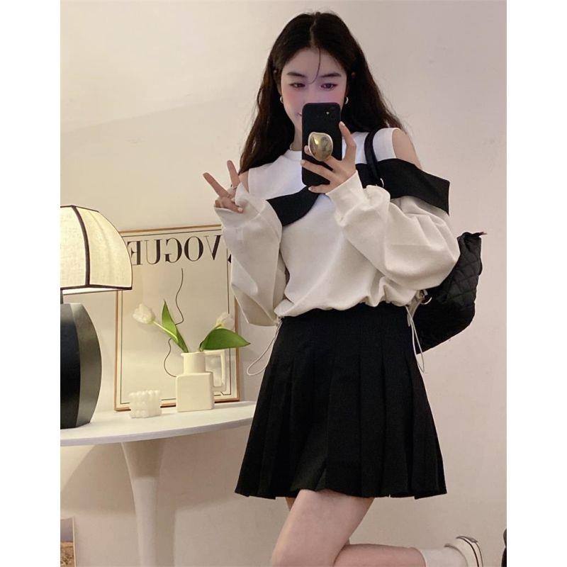 Áo sweater Trễ Vai Phong Cách Hàn Quốc Thời Trang Mùa Thu Mới 2022