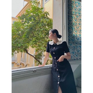 Đầm cổ sen dáng đuôi cá dài - Nhật Lựu