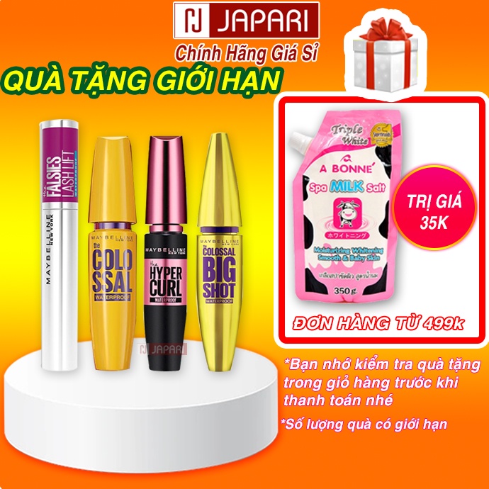 Mascara Maybelline New York Hyper Curl, Falsies- Chuốt Mi Masscara Maybeline Chân Mày Dài Cong Japari