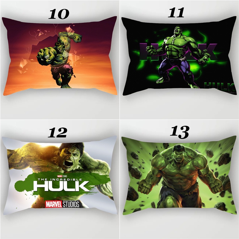 Vỏ Gối Chữ Nhật Polyester In Hình Siêu Anh Hùng Hulk Avengers Trang Trí Nhà Cửa