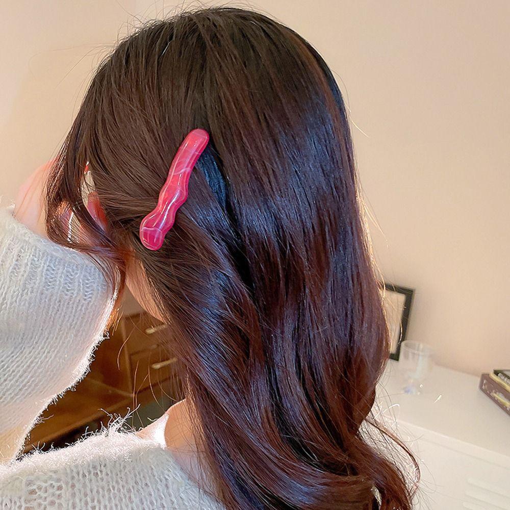 IVORY Kẹp Tóc Nhỏ Họa Tiết Hình Học Phong Cách Hàn Quốc Thanh Lịch Cho Nữ