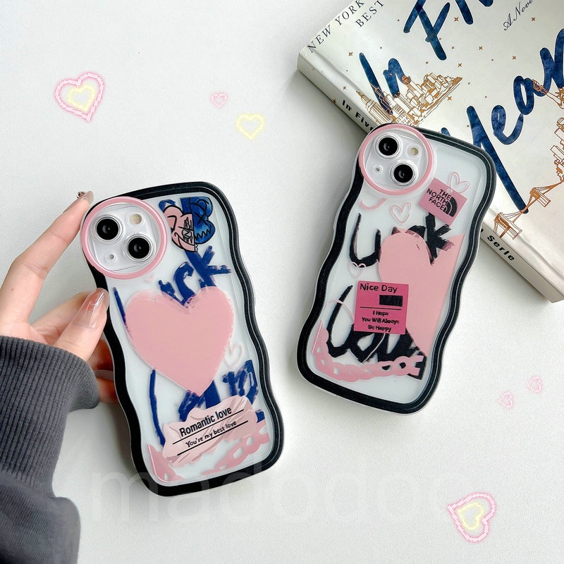 Casing Samsung Galaxy A54 A34 A24 A14 A04 A12 A73 A53 A52 A52S A33 A32 A23 A72 A22 A13 4G 5G A03S A02S A11 A02 A03 A51 A50 A50S A30S A20 A30 A20S A10S A21S M12 M22 M32 M11 M02 Waves Edge Graffiti Luck Romantic Love Fine hole Clear Soft Phone Case BW 17