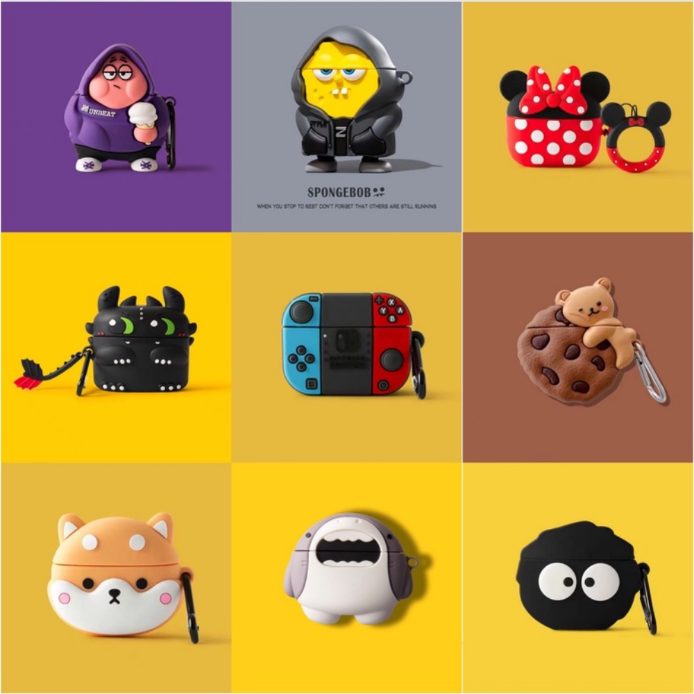 Phim hoạt hình dễ thương Puppy & Little Dinosaur cho vỏ tai nghe mềm Mini A3