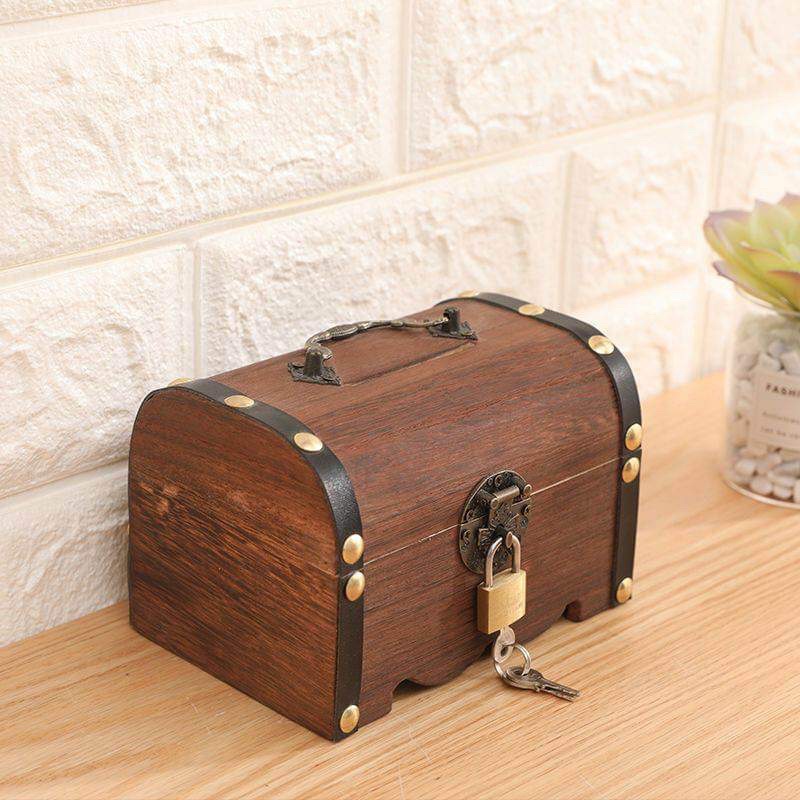 Hộp đựng tiền tiết kiệm cổ điển có khoá