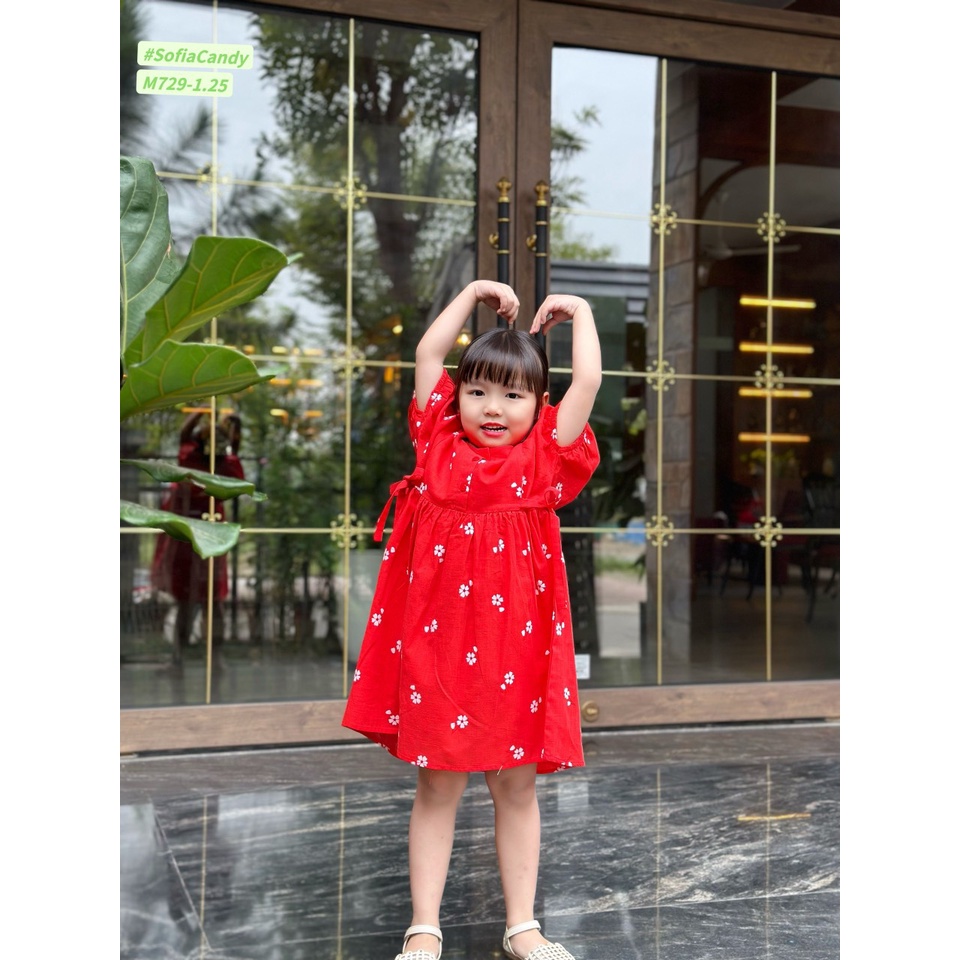ĐẦM LINEN XƯỚC IN HOA SOFIA CANDY