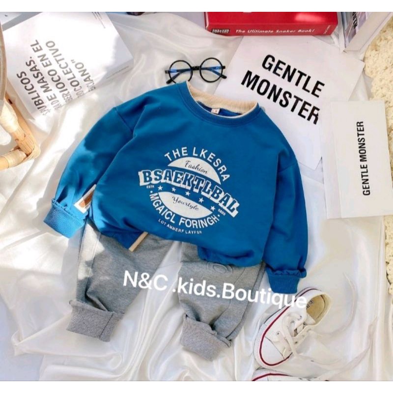 Bộ Nỉ Da Cá Bé Trai Size Đại 20-35kg Hàng Quảng Châu