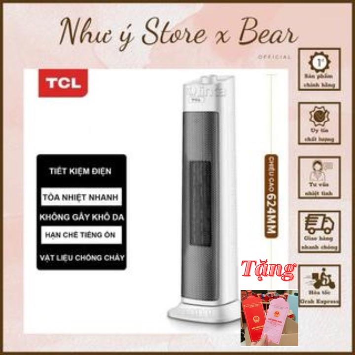 Quạt Sưởi Gốm-Máy Sưởi Đứng TCL Công Suất 2200W-Làm Ấm Nhanh,Tỏa Nhiệt Đều,Xoay 120 Độ-Bảo Hành 12 Tháng-Như Ý Store