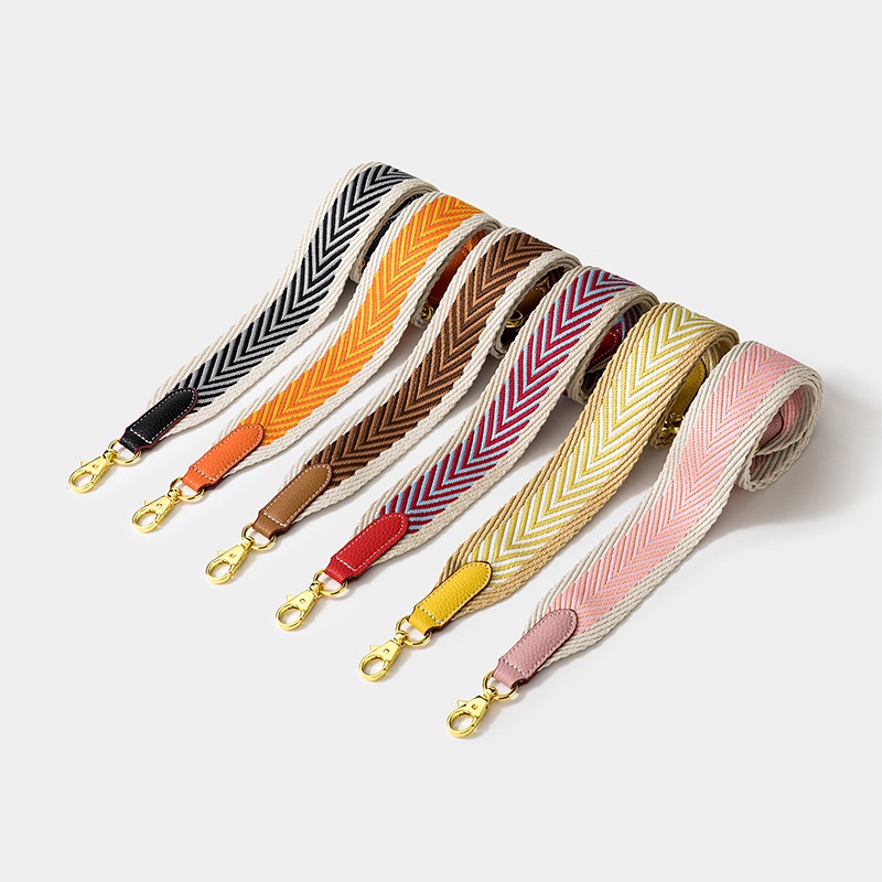 Dây Đeo Vai / Túi Xách Kelly Bag Evelyn Bằng Cotton Dày 5cm Hình Chữ V Màu Tương Phản Dễ Phối Đồ Thay Thế Cho Nữ
