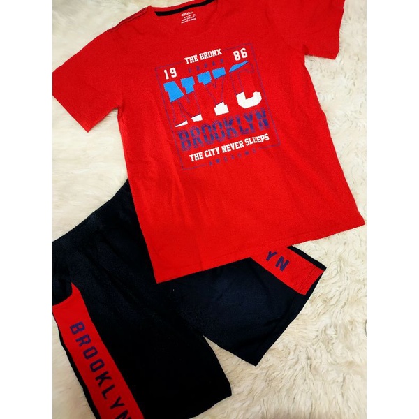 Bộ tay ngắn quần short thun cotton 100% chính phẩm hàng shop size cồ khủng (dưới 85kg)