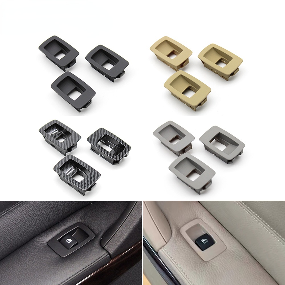 Set 3 Ốp Công Tắc Cửa Sổ Xe Hơi BMW 3 Series E90 E91 316 318 320 325 328i 2004-2012