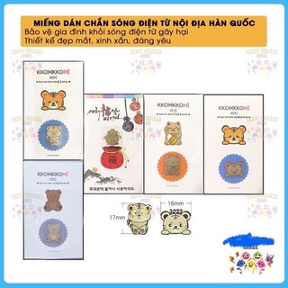 Miếng dán Chip chắn sóng điện thoại chống bức xạ điện từ Hàn quốc Kkomkkomi