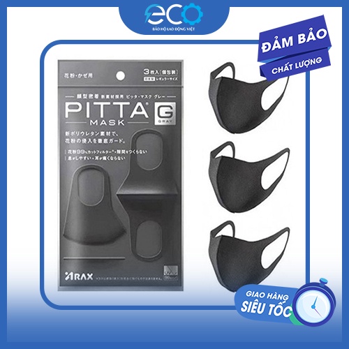 Khẩu trang Pitta Mask Nhật Bản chống nắng, tia UV, khói bụi chính hãng