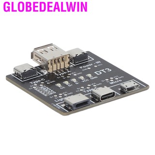 Globedealwin Data Cable Detection Board Sensitive Accurate Multiple Protection USB Tester for Type C