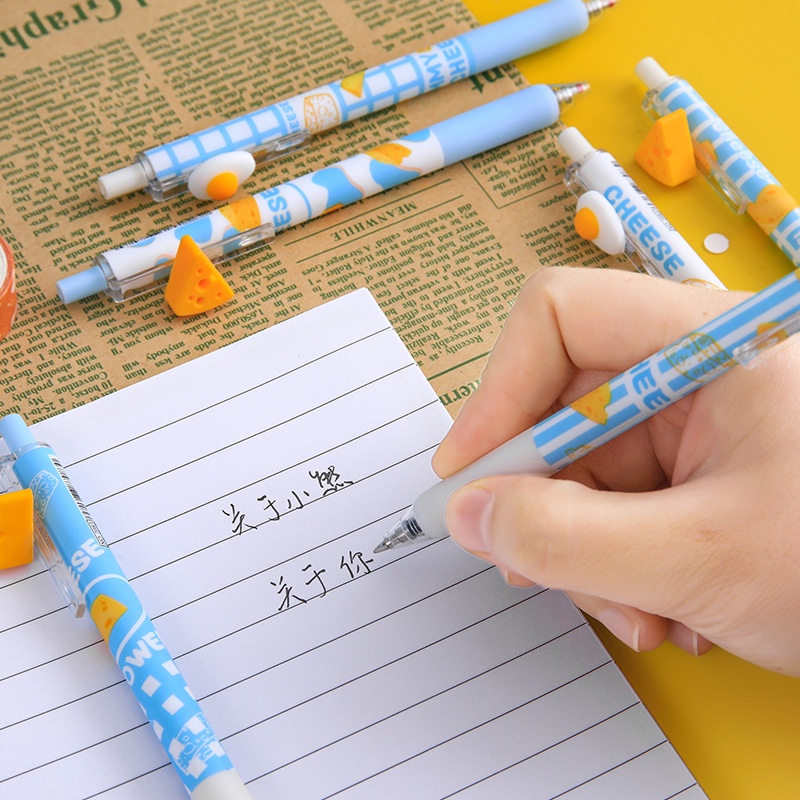 Bút Mực Gel Ngòi 0.5mm In Họa Tiết Hoa Cổ Điển Dành Cho Học Sinh / Văn Phòng