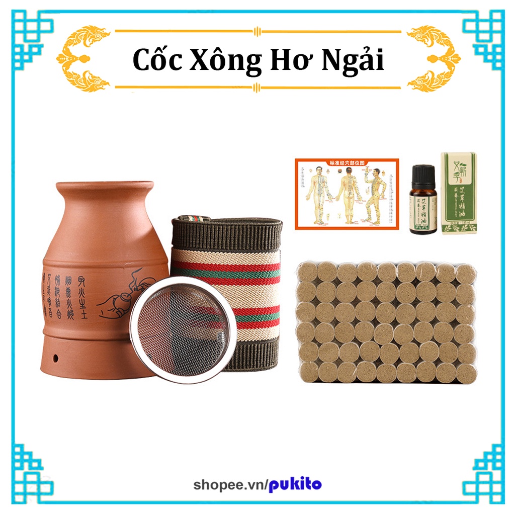 Cốc Xông Hơ Ngải Cứu Dùng Spa, Massage, Giác Hơi, Bài Trừ Độc Tố, Chấn Đả Thông Kinh Lạc - Cốc Chườm Nóng