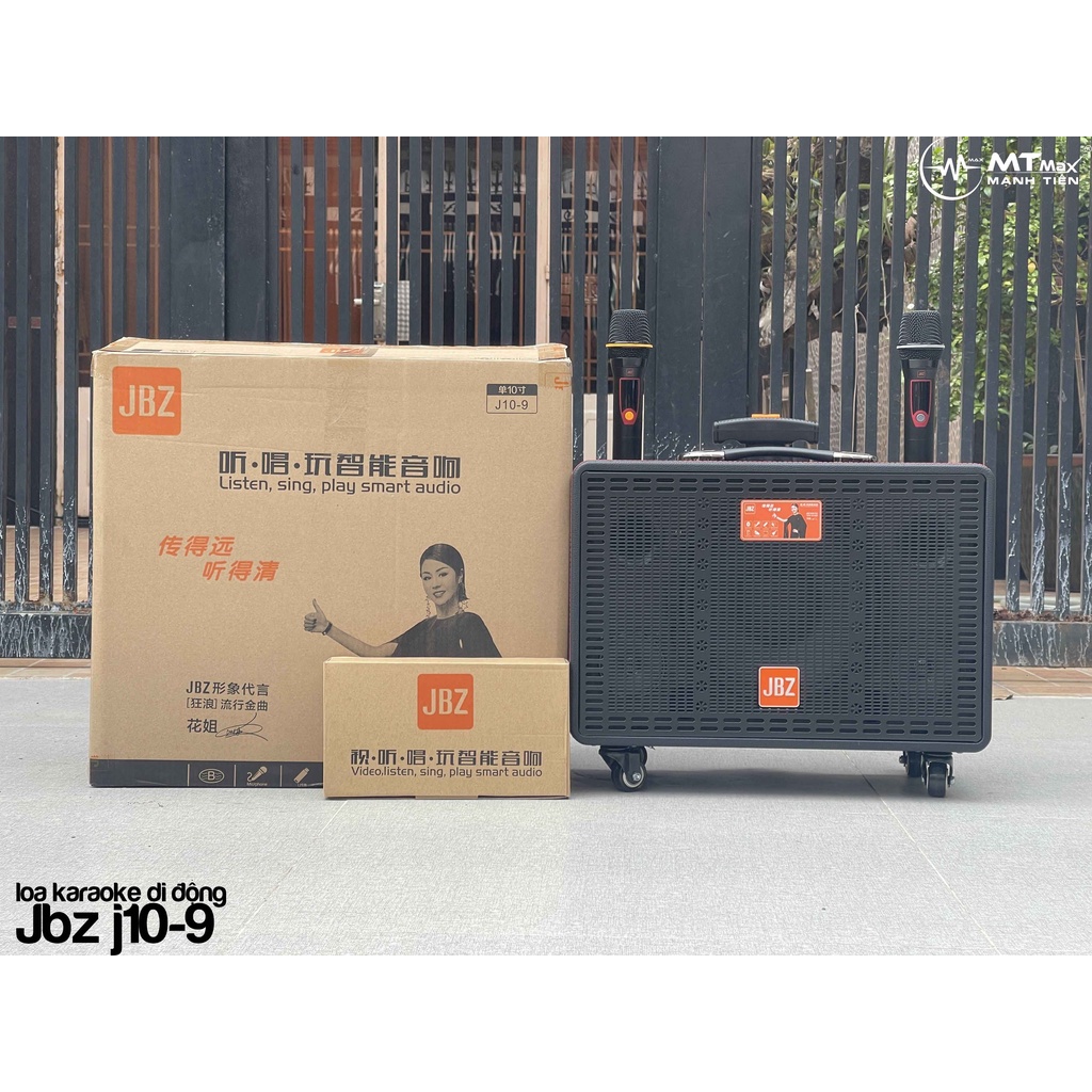 Loa di động xách tay karaoke JBZ J10-9 được tích hợp bộ chỉnh âm thanh có thể dùng cho việc hát karaoke