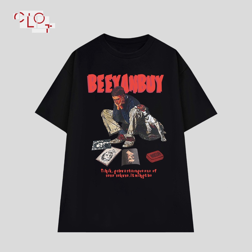 CLOT Áo thun tay lỡ nâu xám nam nữ retro áo phông unisex bigsize ulzzang 100%cotton