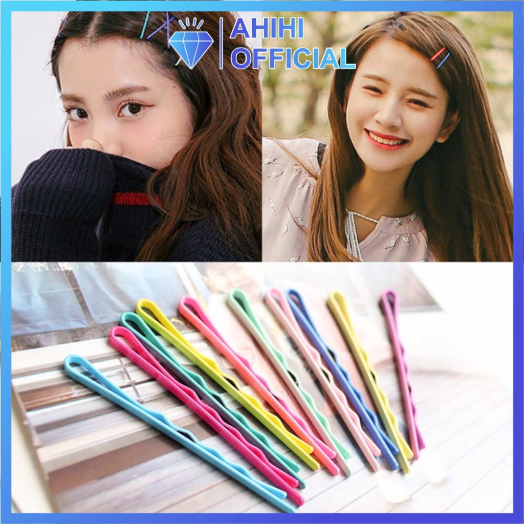 Set 50 kẹp tăm nhiều màu xinh xắn cho nữ tạo kiểu tóc