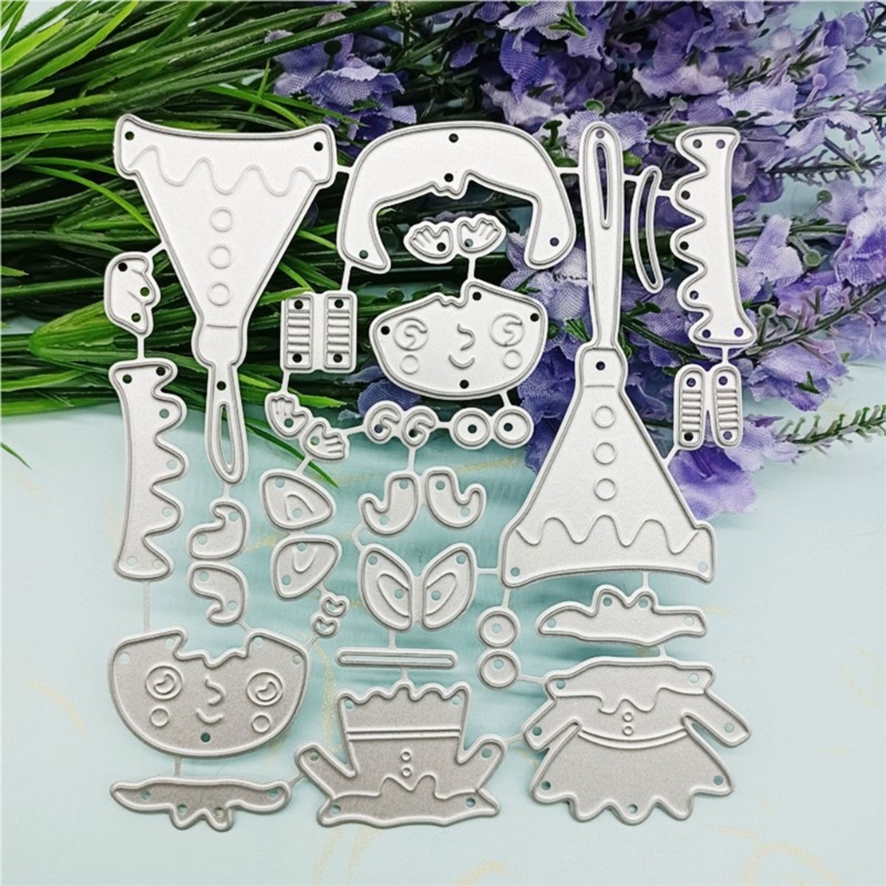 Khuôn Cắt Giấy Làm Từ Kim Loại Hình Yêu Tinh Trang Trí Scrapbook